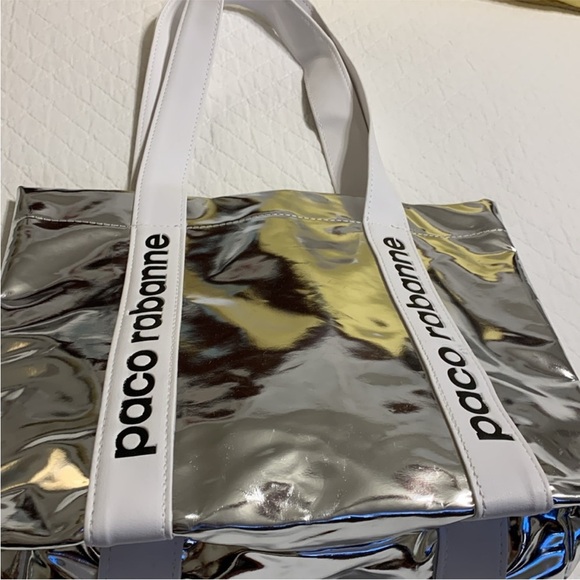 PACO RABANNE SILVER SPACE SHOPPING BAG/ TOTE - Picture 12 of 12